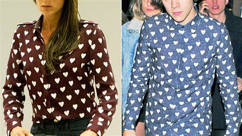 Victoria Beckham, Harry Styles Wear Burberry's Heart Shirt